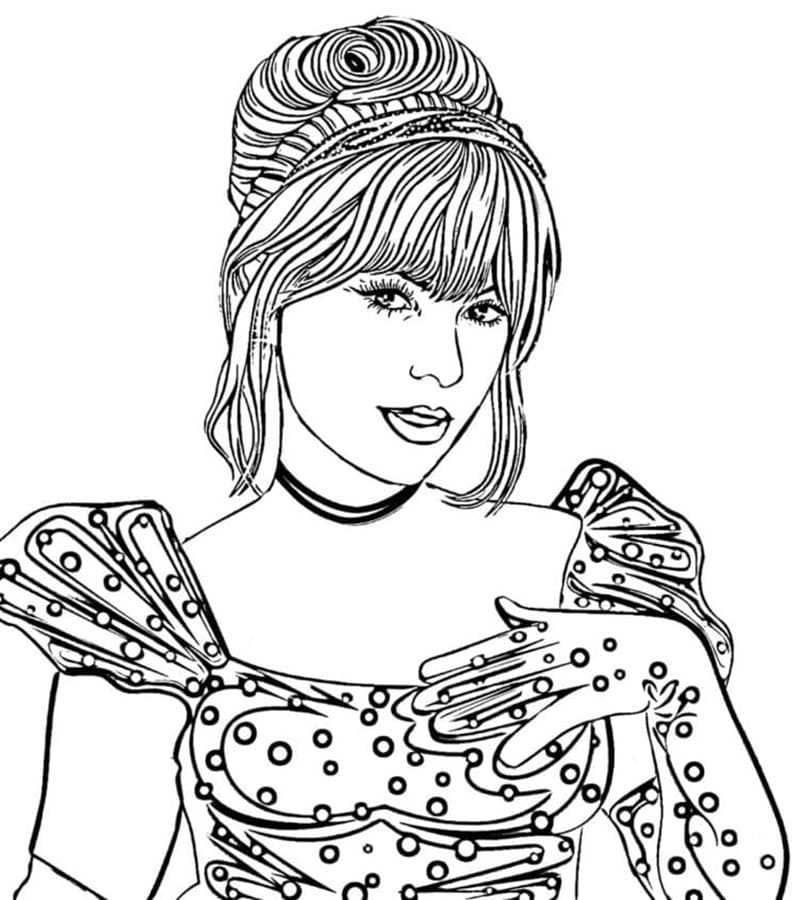 Taylor Swift Coloring Page