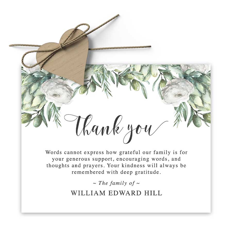 Printable Free Funeral Thank You Cards Template Printable Templates