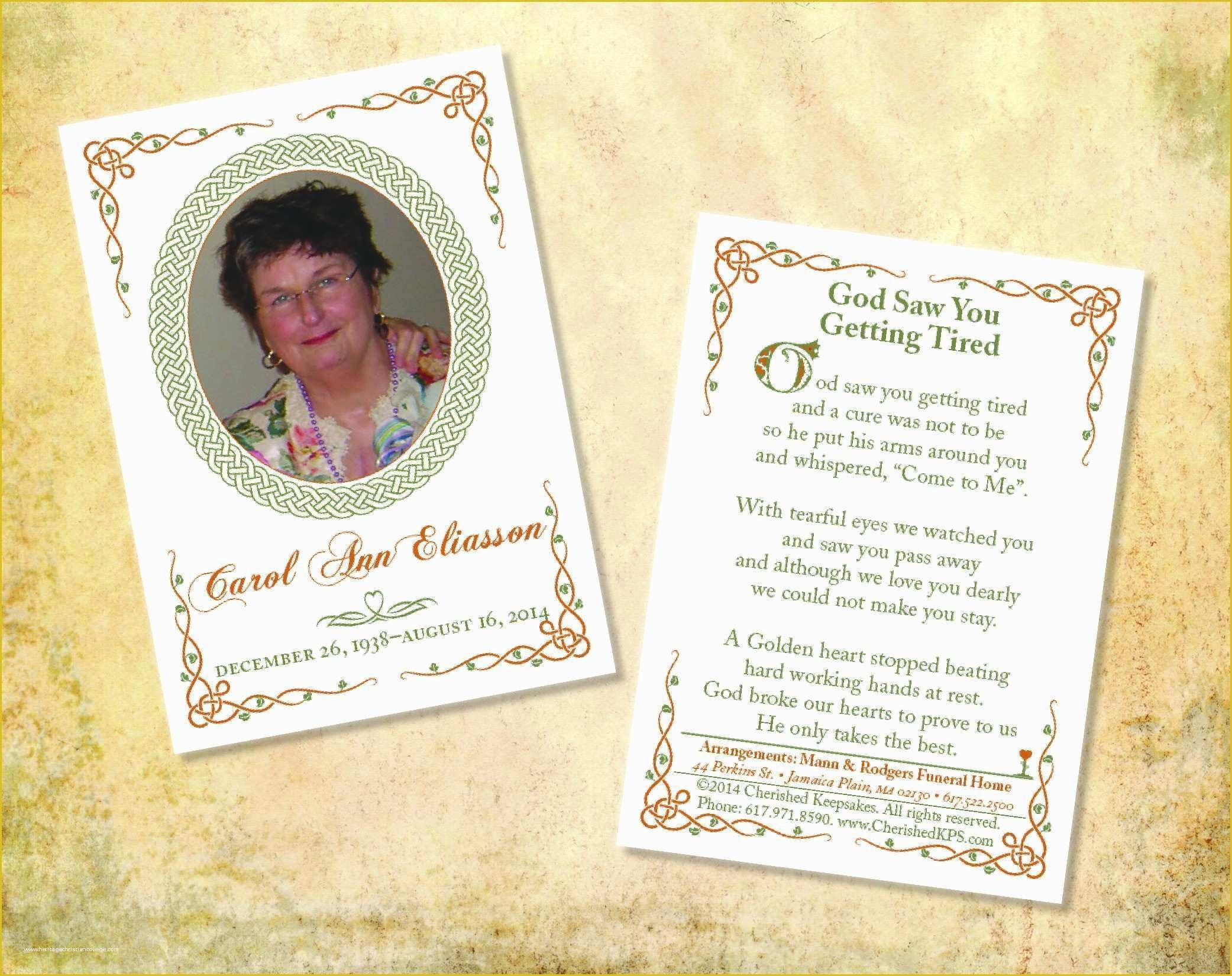 Printable Funeral Prayer Cards Read iesanfelipe edu pe