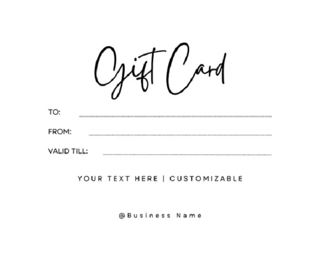 Printable Gift Card Template PrintableLib