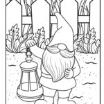 Printable Gnome Garden Coloring Pages For Adults Etsy Garden