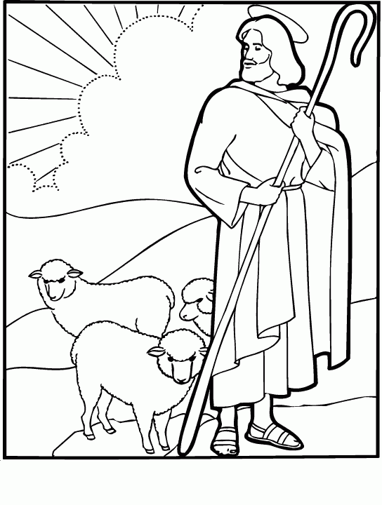 Printable Good Shepherd Coloring Page