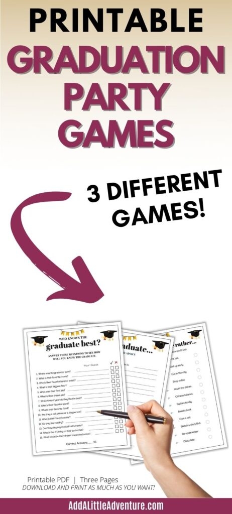 printable graduation games