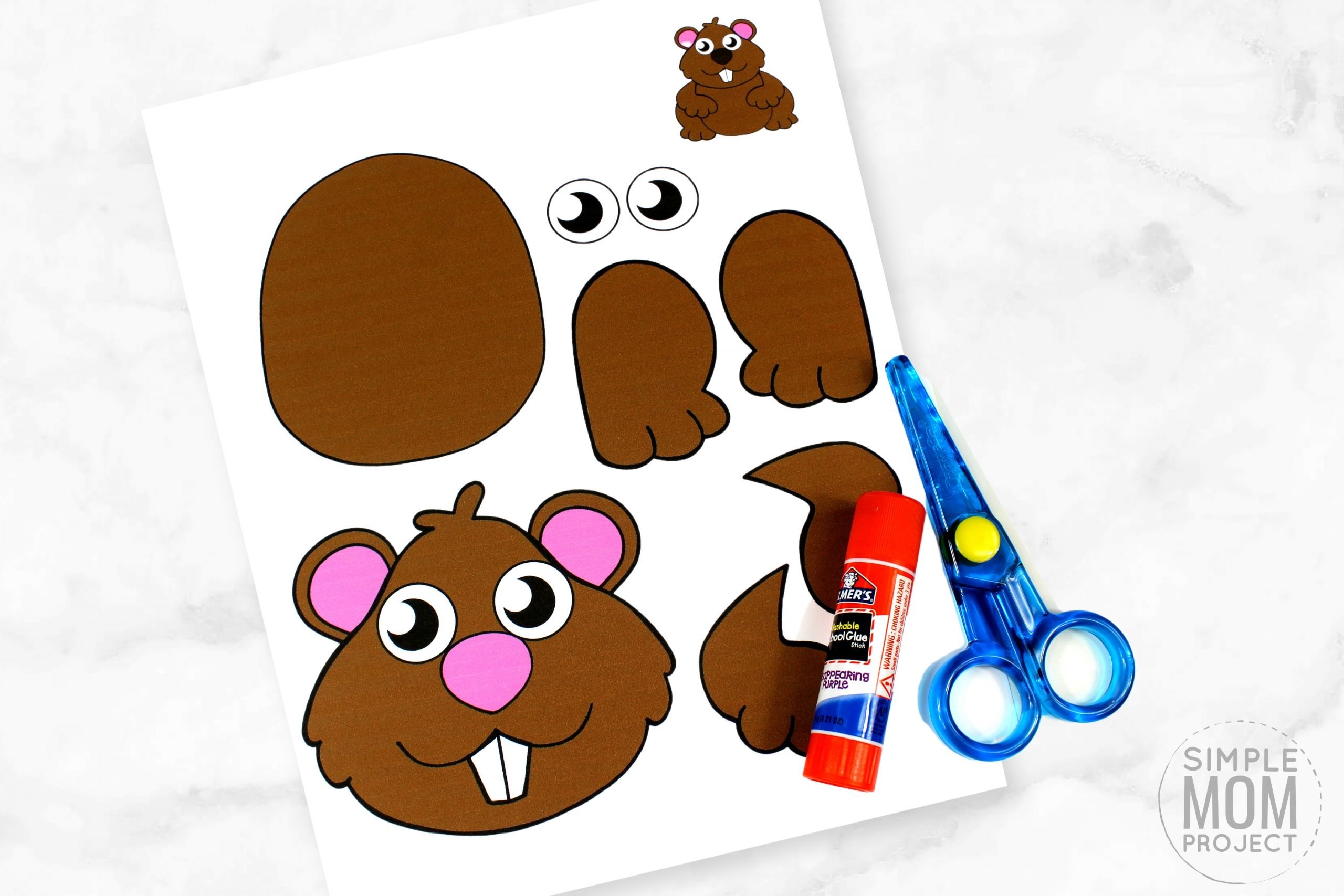 Printable Groundhog Craft