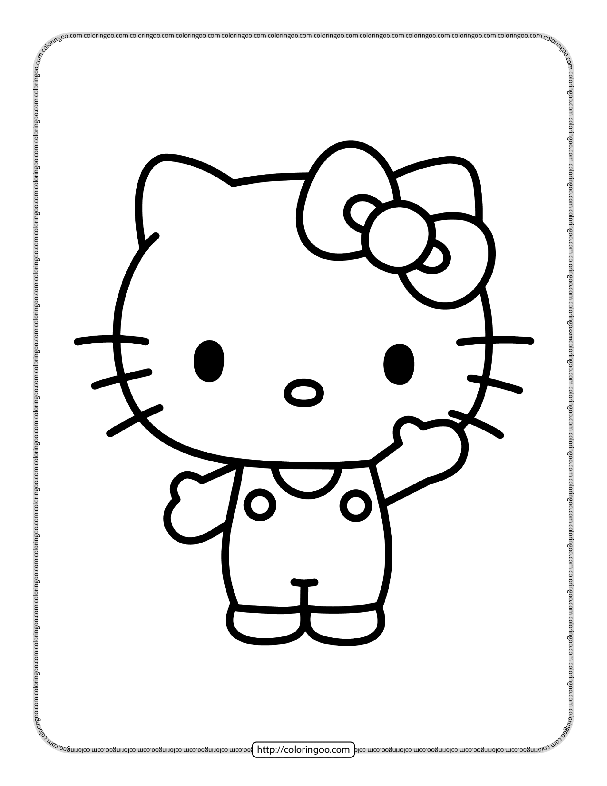 Printable Hello Kitty Coloring Pages Updated 2024 