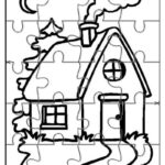Printable House Jigsaw Puzzle Coloring Page Free Download And Print