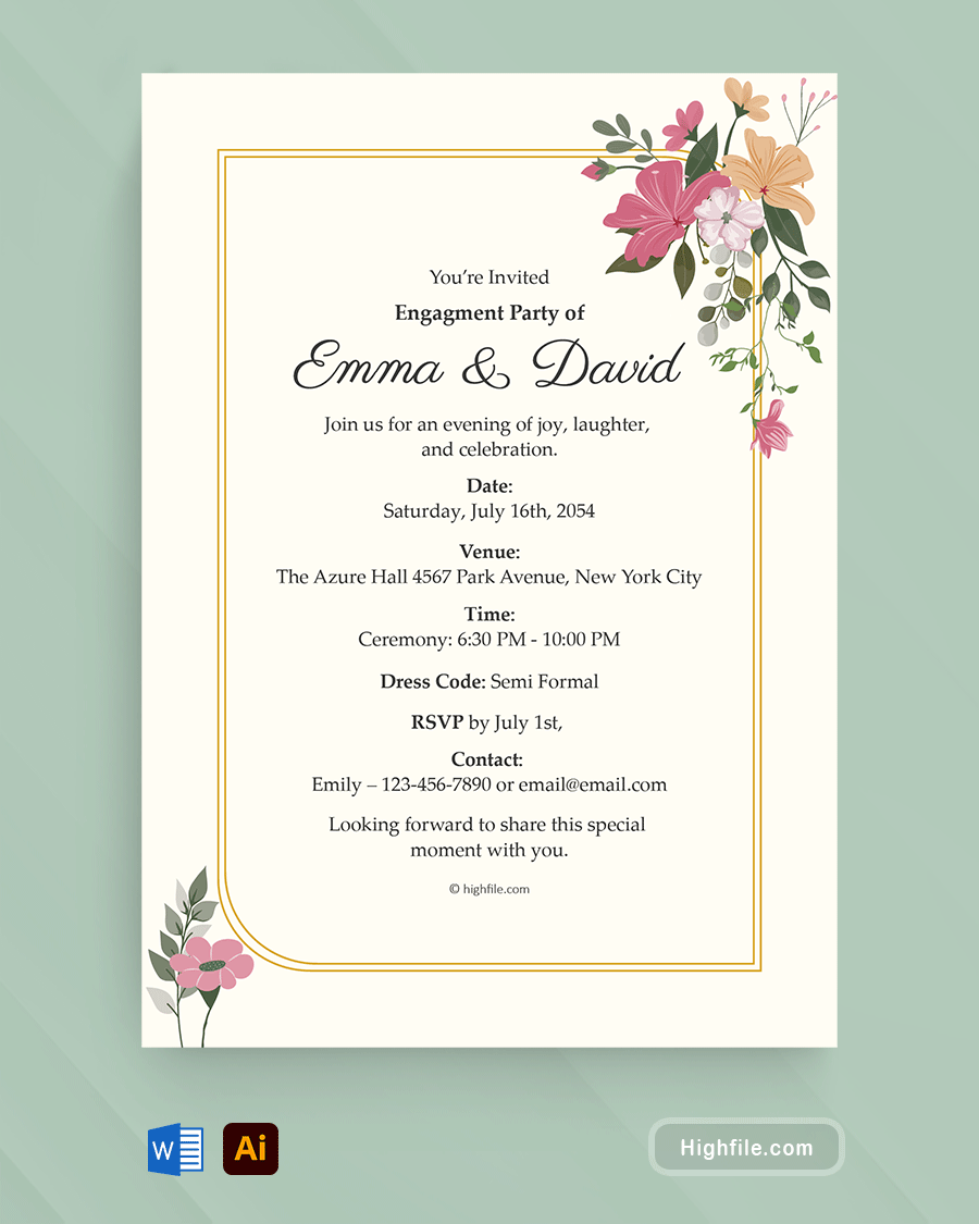 Printable Invitation Template Highfile