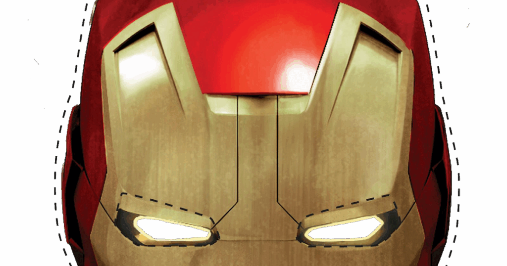 Printable Iron Man Helmet Template