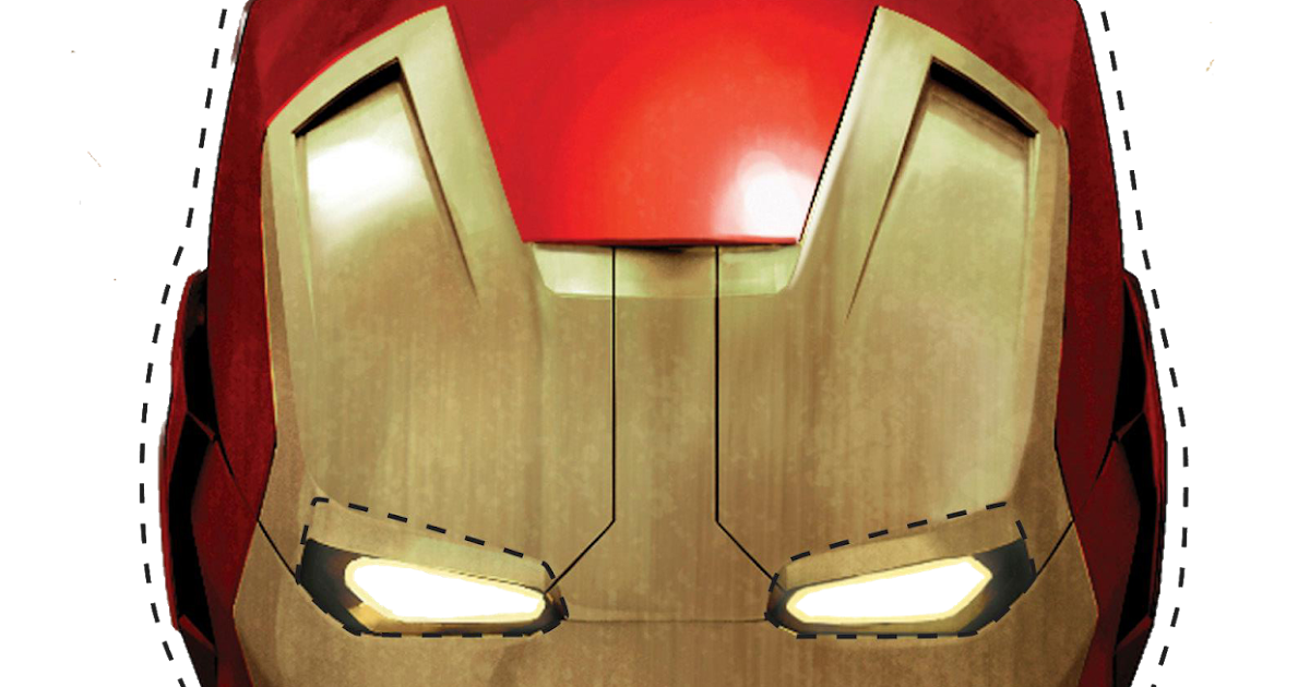Printable Iron Man Helmet Template