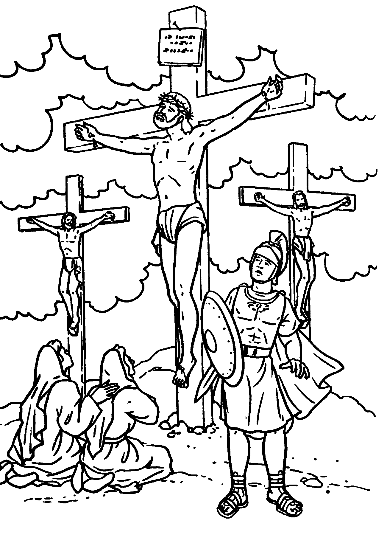 Printable Jesus Crucifixion Coloring Page Free Printable Coloring Pages