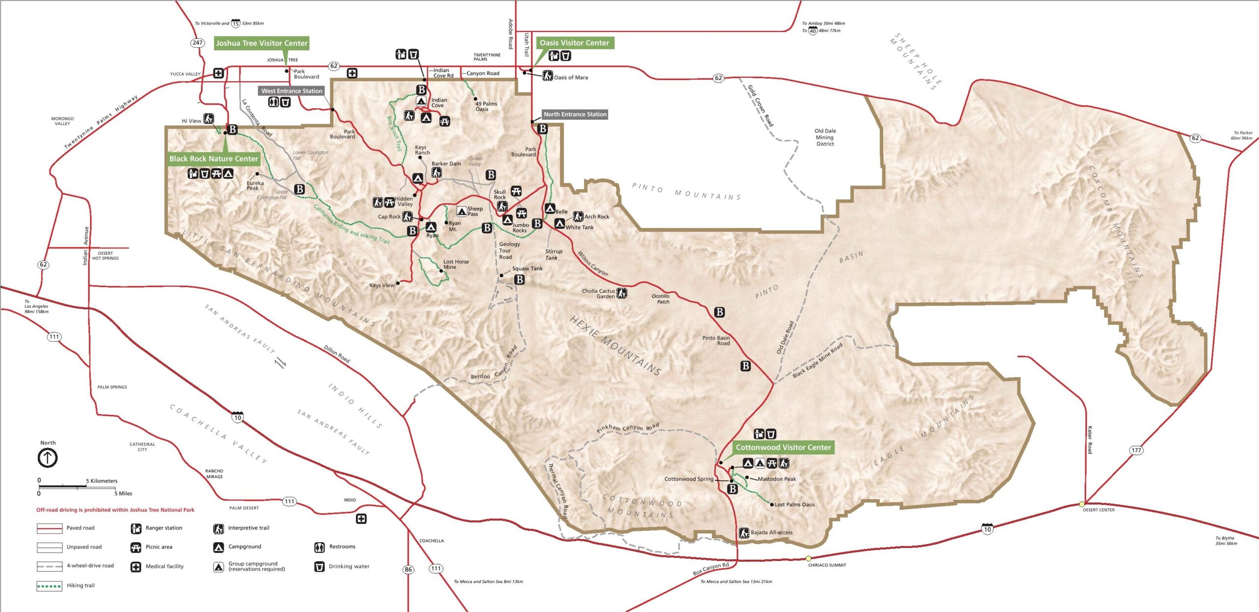 joshua tree printable map