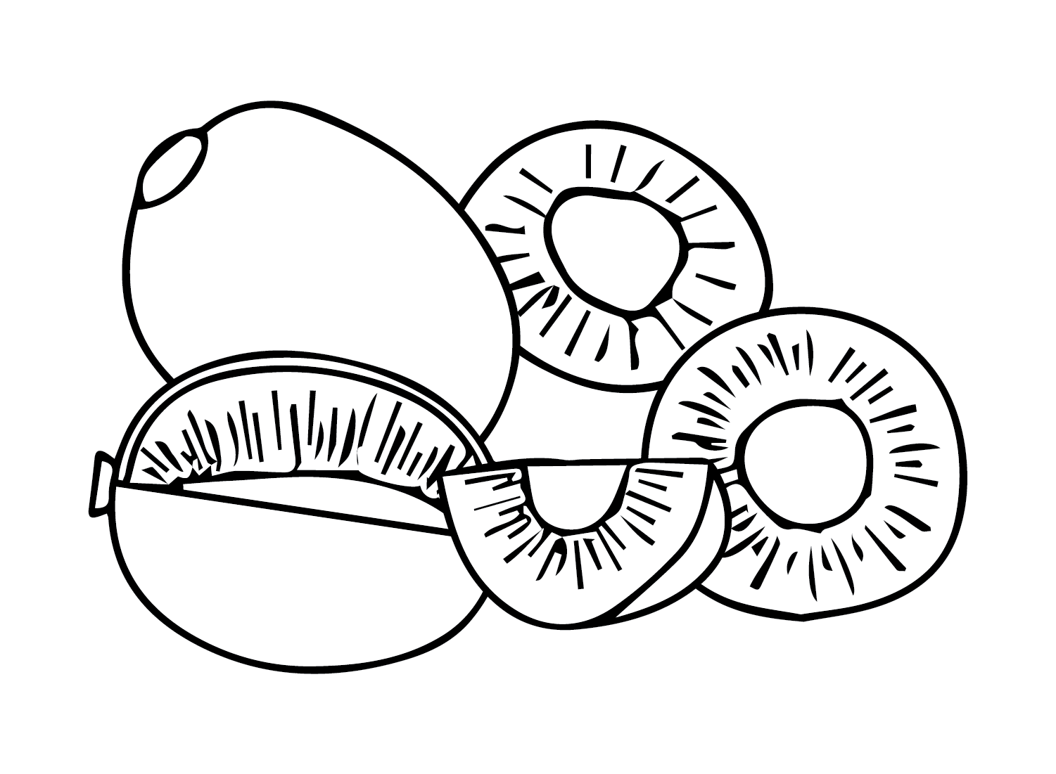 Printable Kiwi Fruit Coloring Page Free Printable Coloring Pages