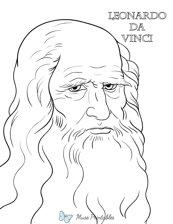 Printable Leonardo Da Vinci Coloring Page