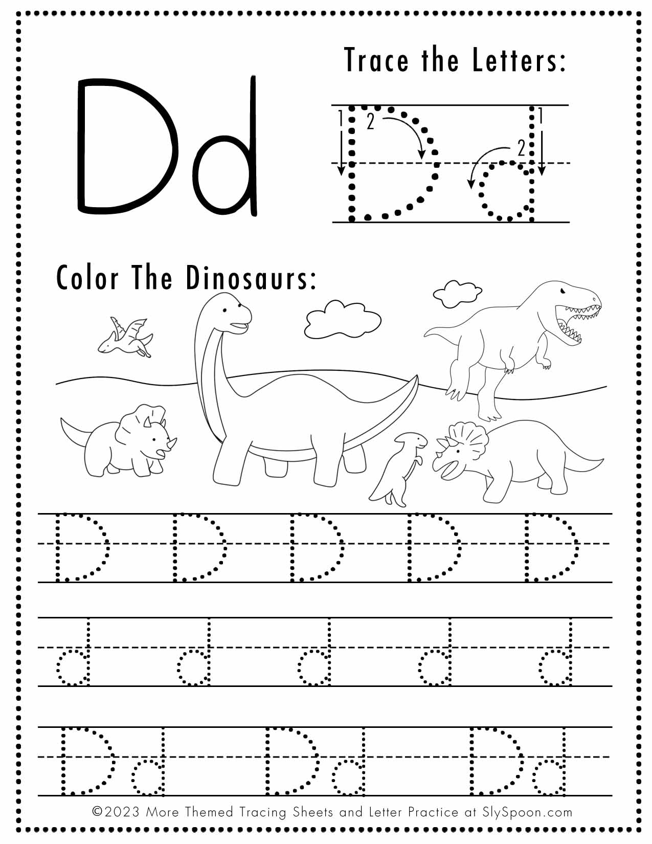 Printable Letter D Tracing Worksheet In 2021 Letter D Vrogue co