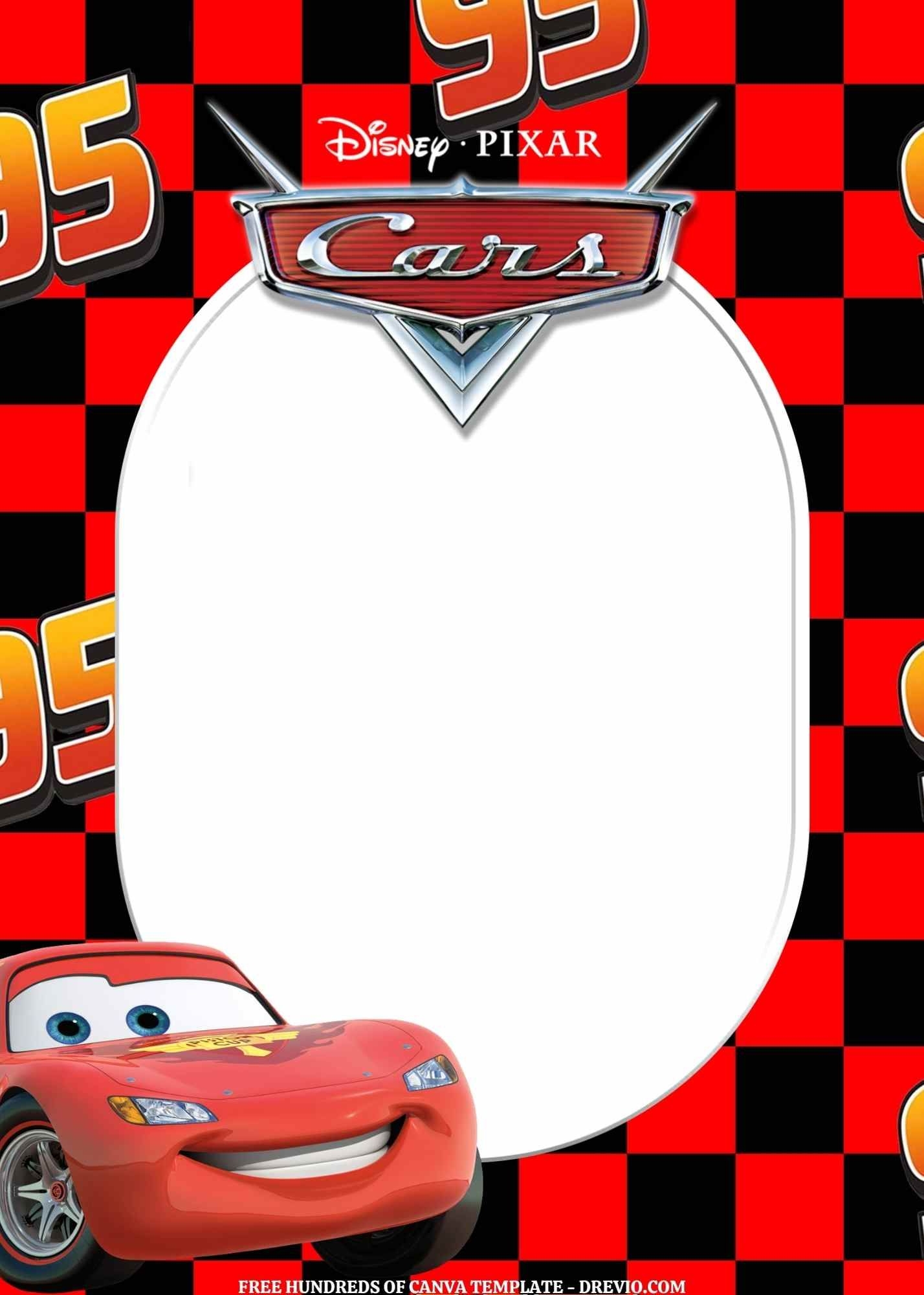 Printable Lightning Mcqueen Birthday Card