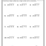 Printable Long Division Worksheets For 6th Graders Long Division