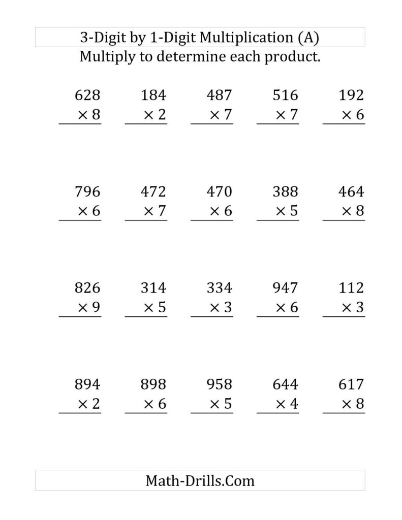 Printable Long Multiplication Worksheets PrintableMultiplication