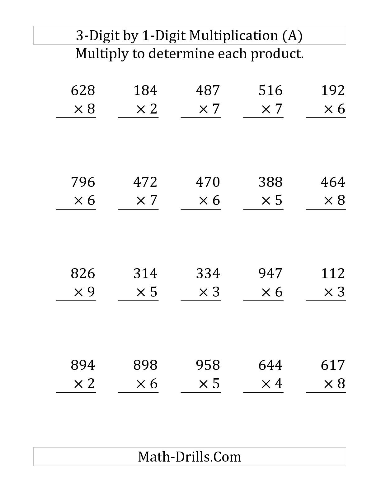 Printable Long Multiplication Worksheets PrintableMultiplication