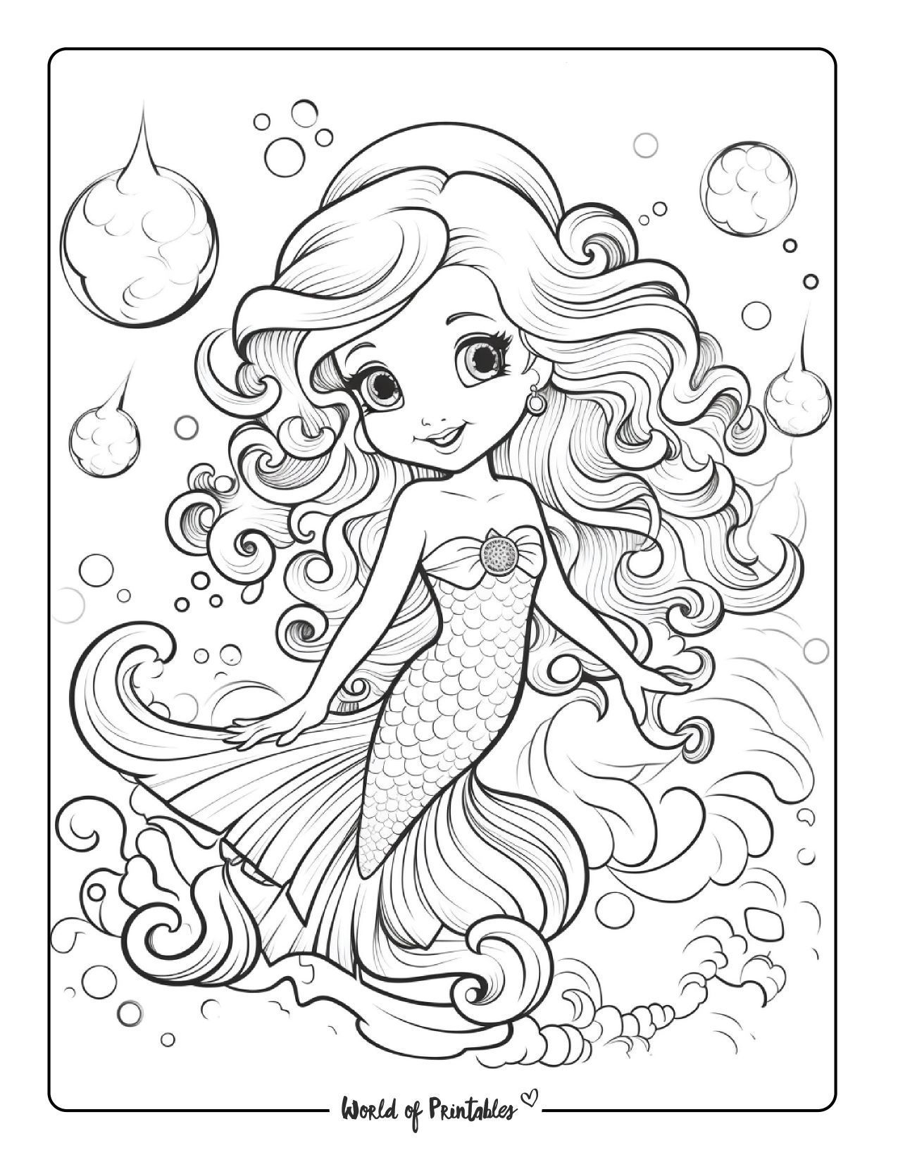 printable mermaid picture