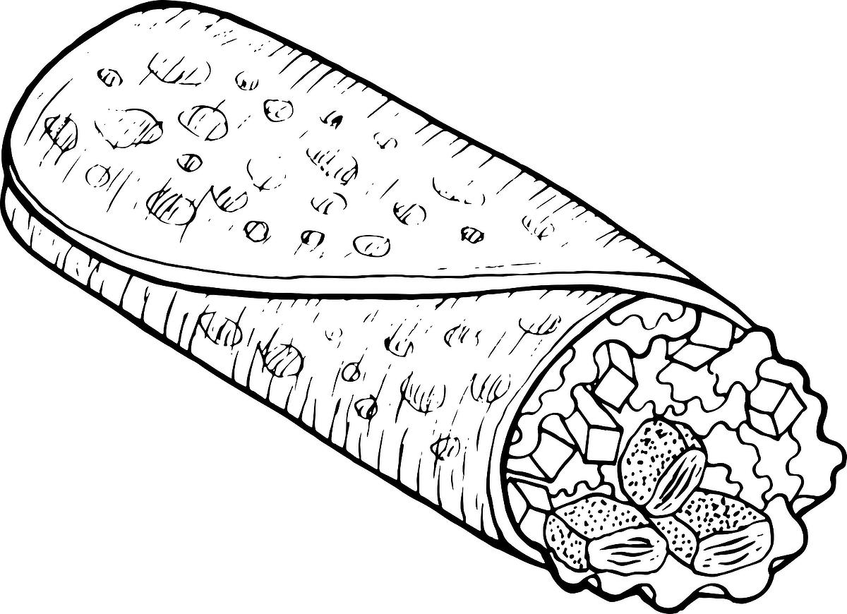 mexican food coloring pages printable
