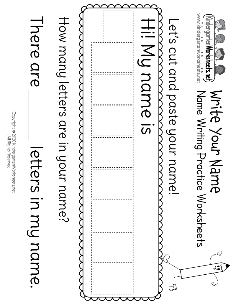 name writing worksheets
