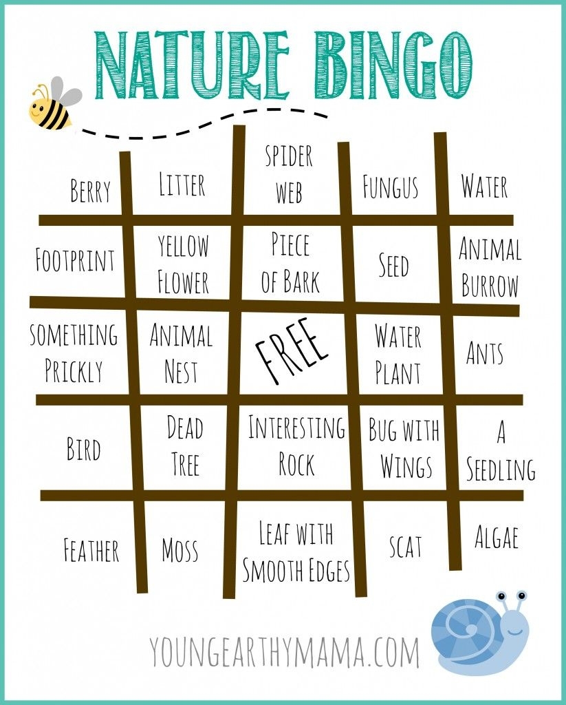Printable Nature Bingo Motorsgsa