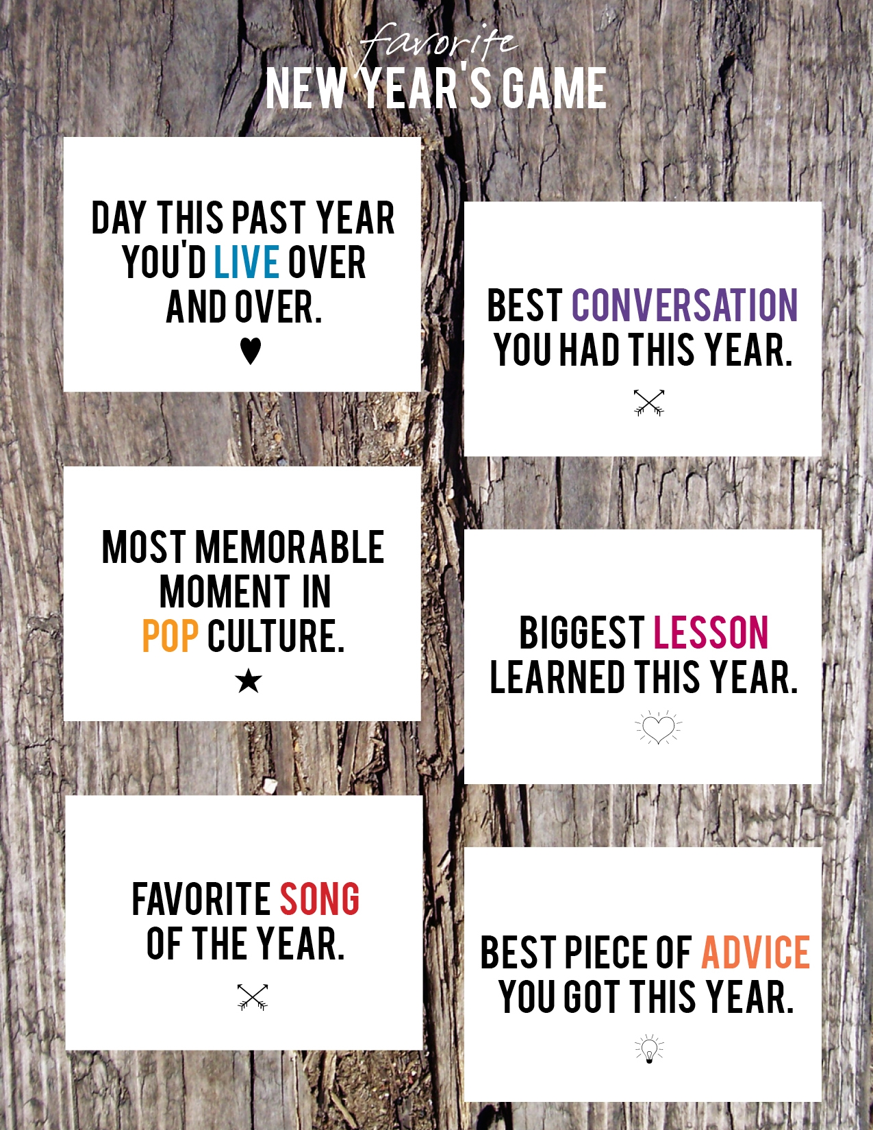 Printable New Year 39 s Game