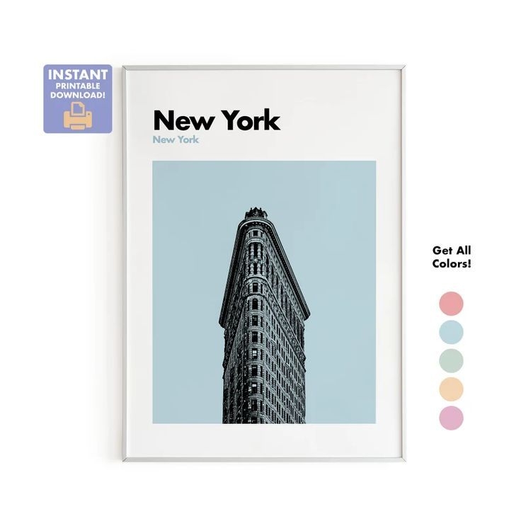 Printable New York City Wall Art Downloadable New York City Etsy 