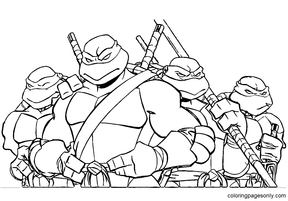 Printable Ninja Turtles Coloring Page Free Printable Coloring Pages