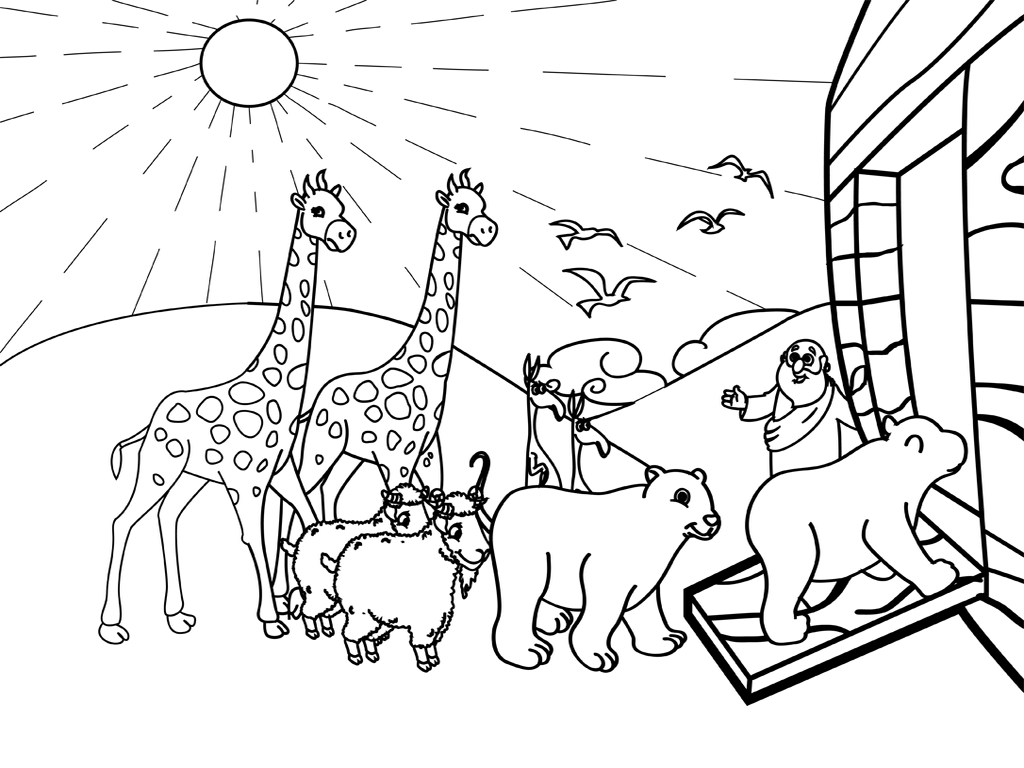 printable picture of noah's ark
