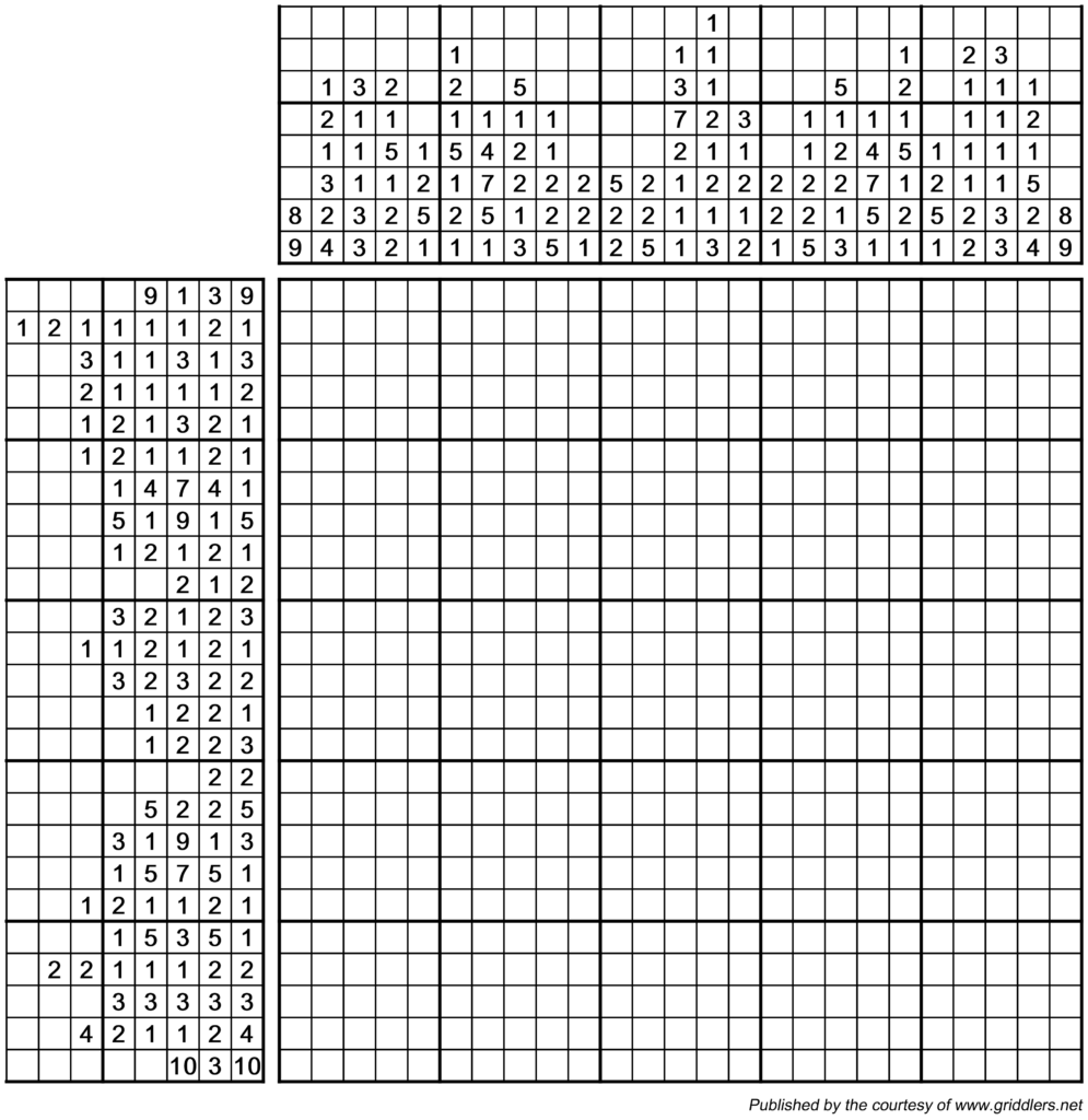 Printable Nonogram Puzzles Free Crossword Puzzles Printable