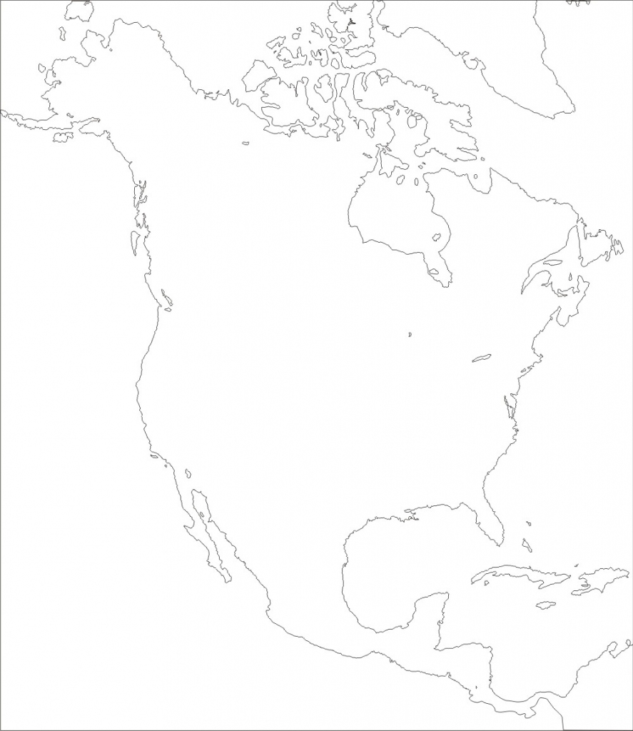 Printable North America Map Outline Printable US Maps