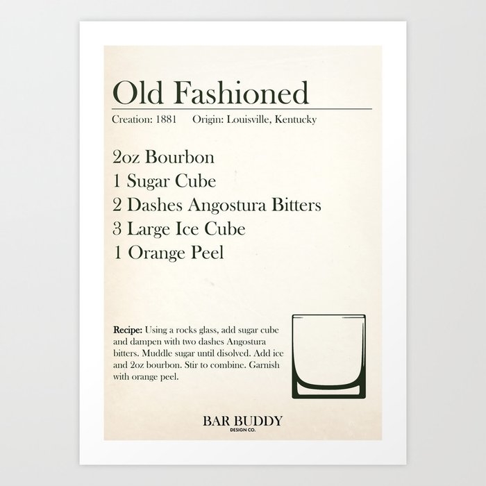 Printable Old Fashioned Recipe