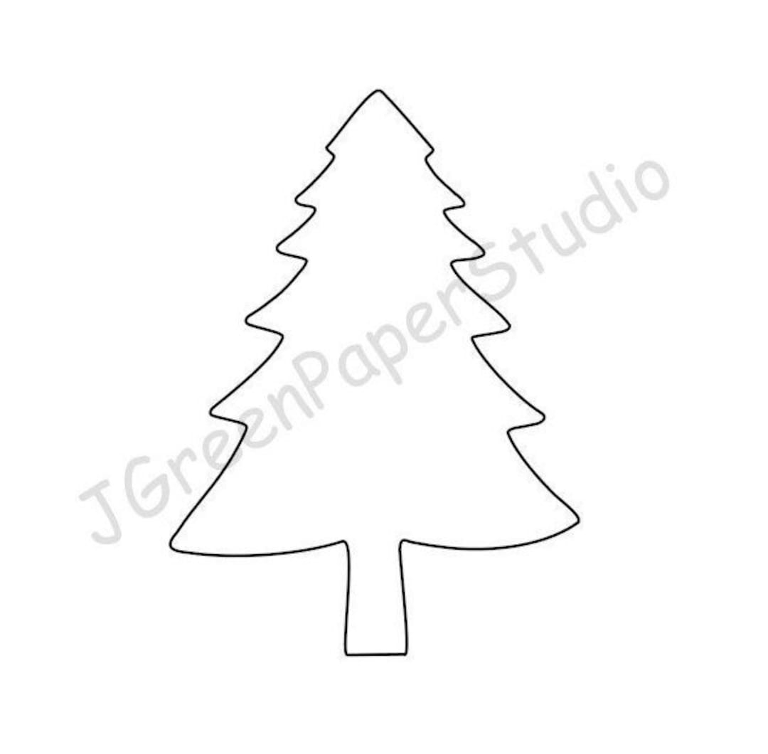 Printable Pine Tree Template pdf Digital Download Christmas Tree Kids 