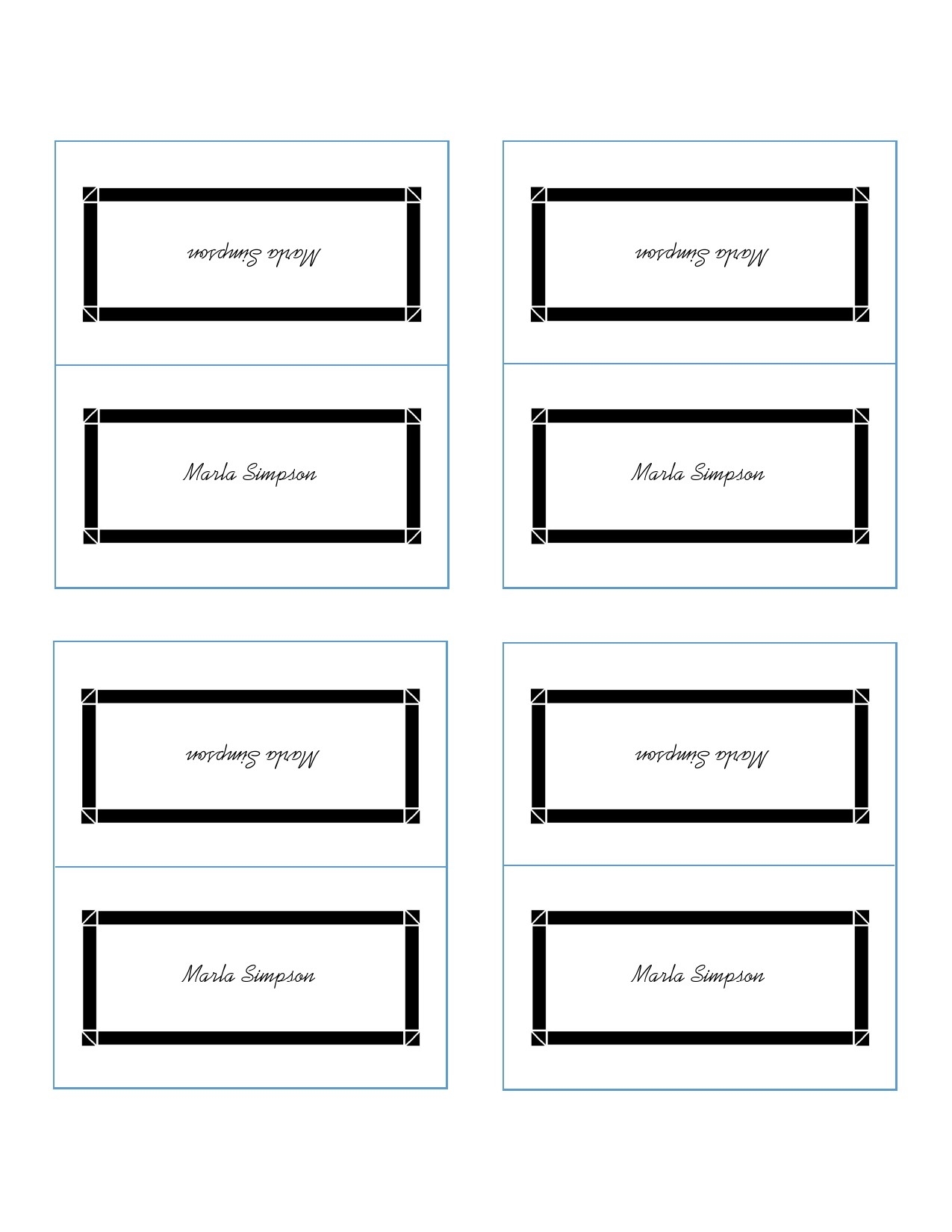free place cards printable