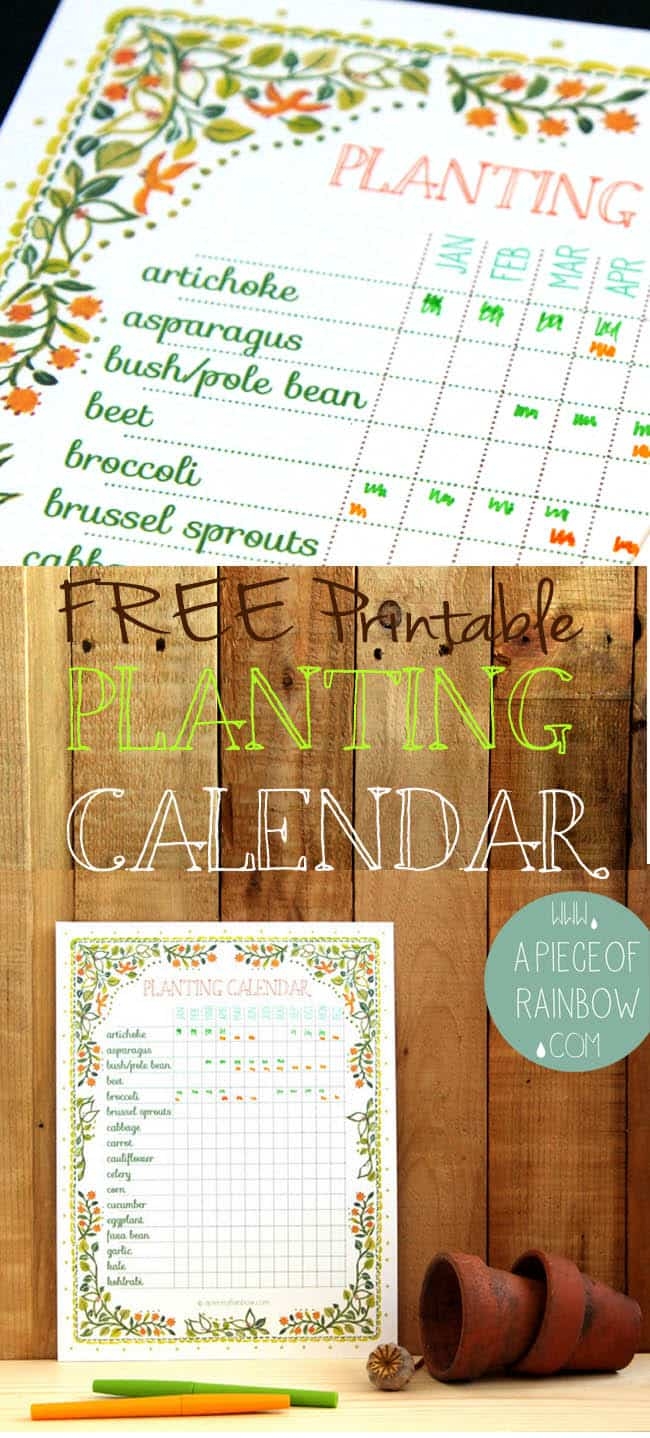 Printable Planting Calendar
