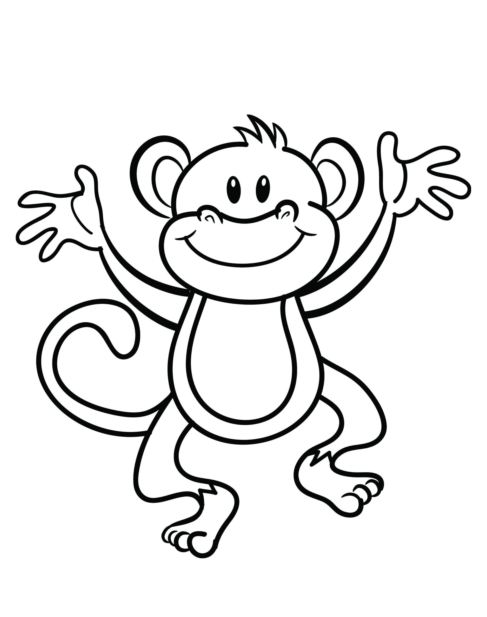 Printable Realistic Monkey Coloring Pages