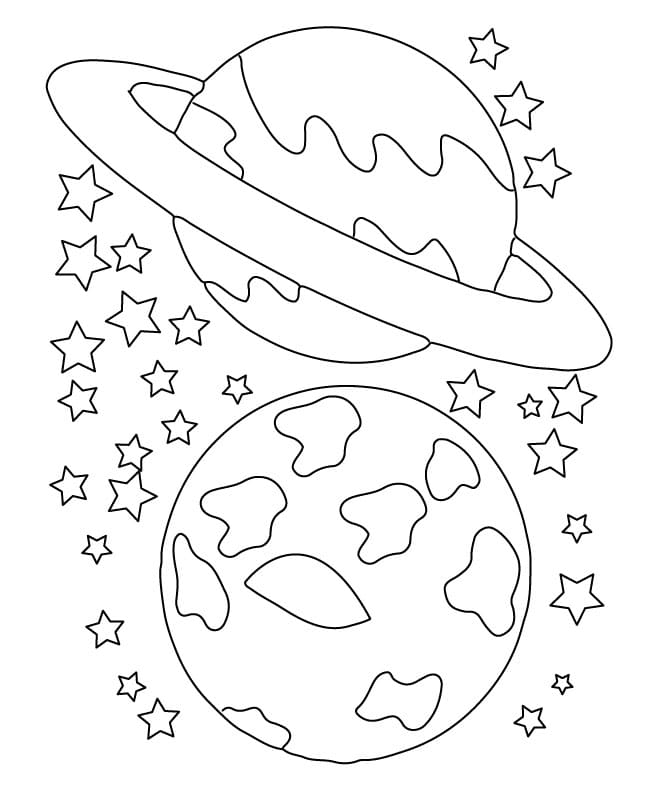 Printable Saturn And Jupiter Coloring Page Free Download And Print 