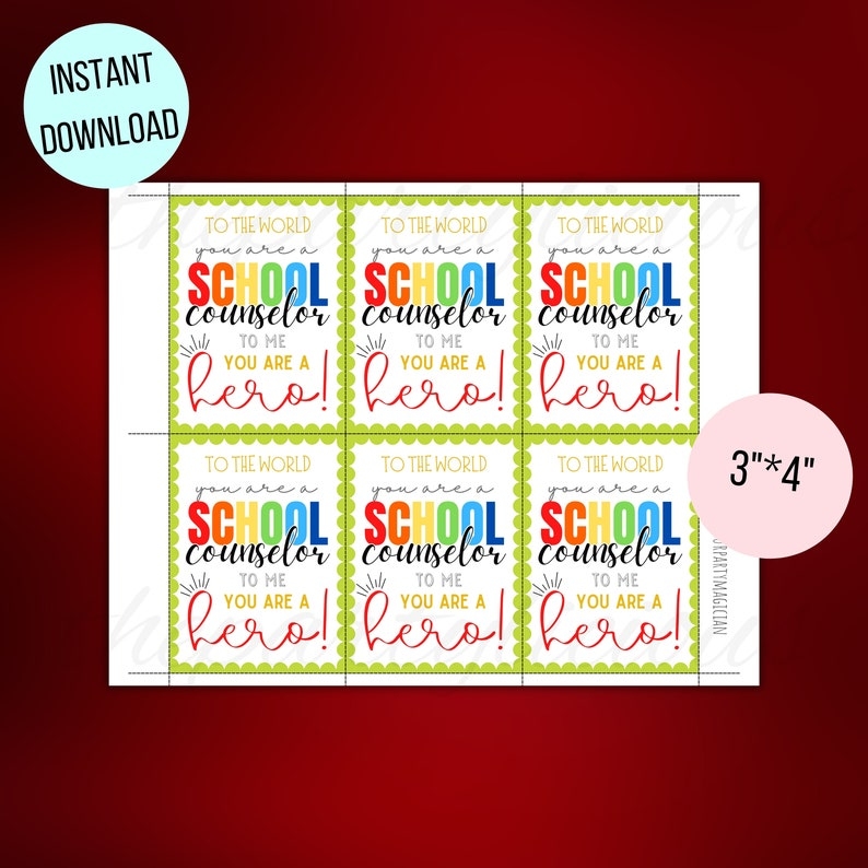 Printable School Counselor Appreciation Week National School 