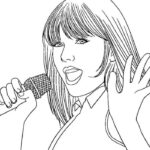 Printable Singing Taylor Swift Coloring Page Free Download And Print