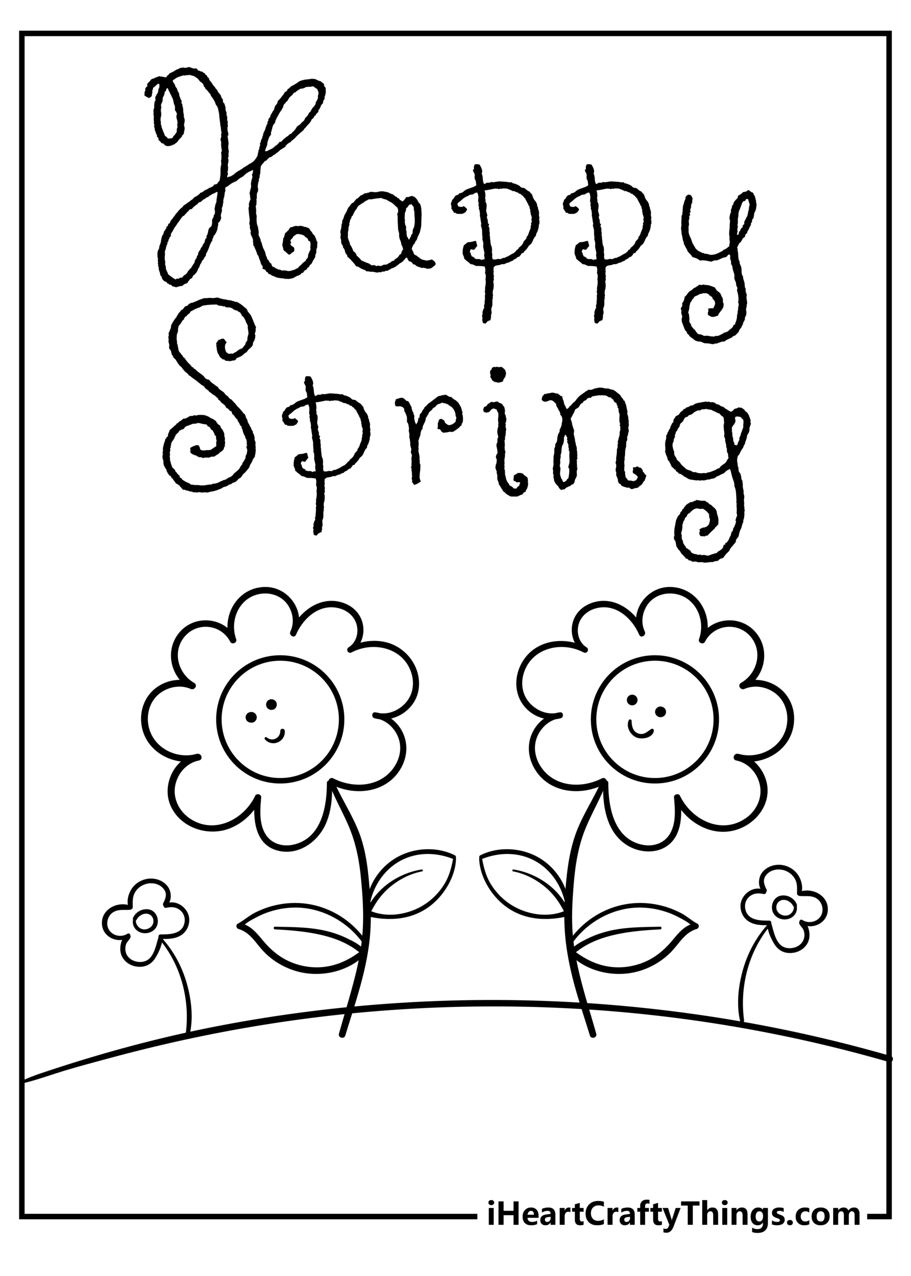 Printable Spring Coloring Page Updated 2022 Coloring Home
