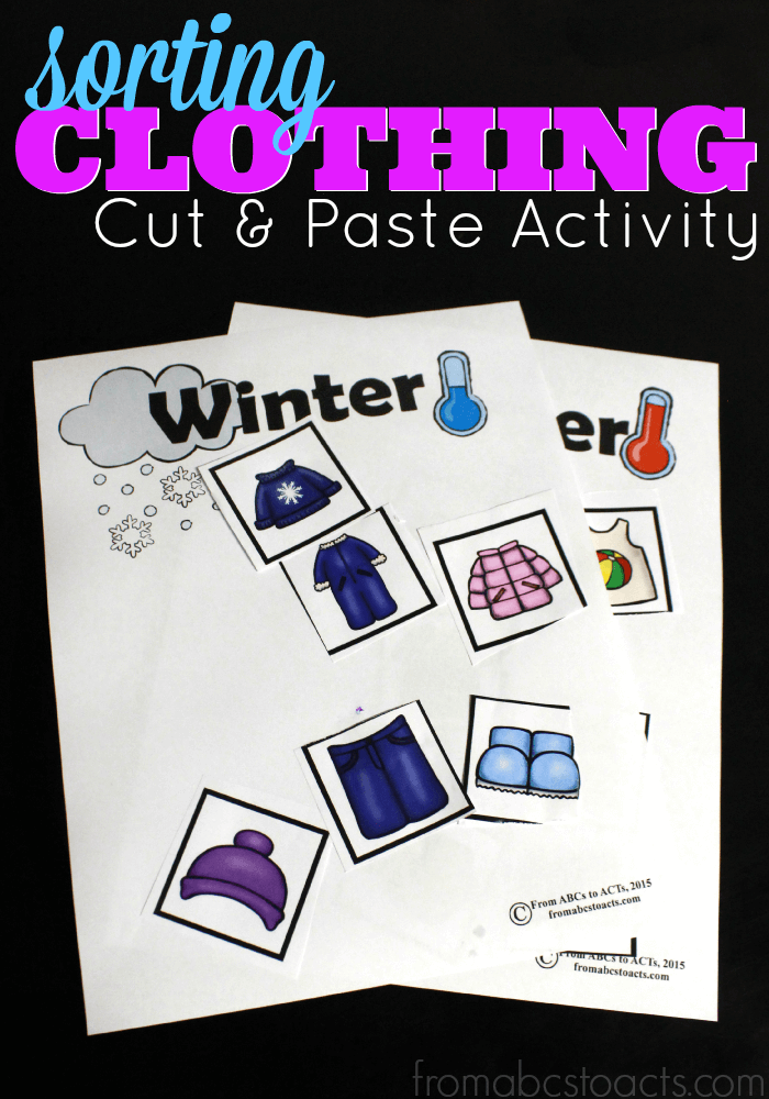 clothing sort printable