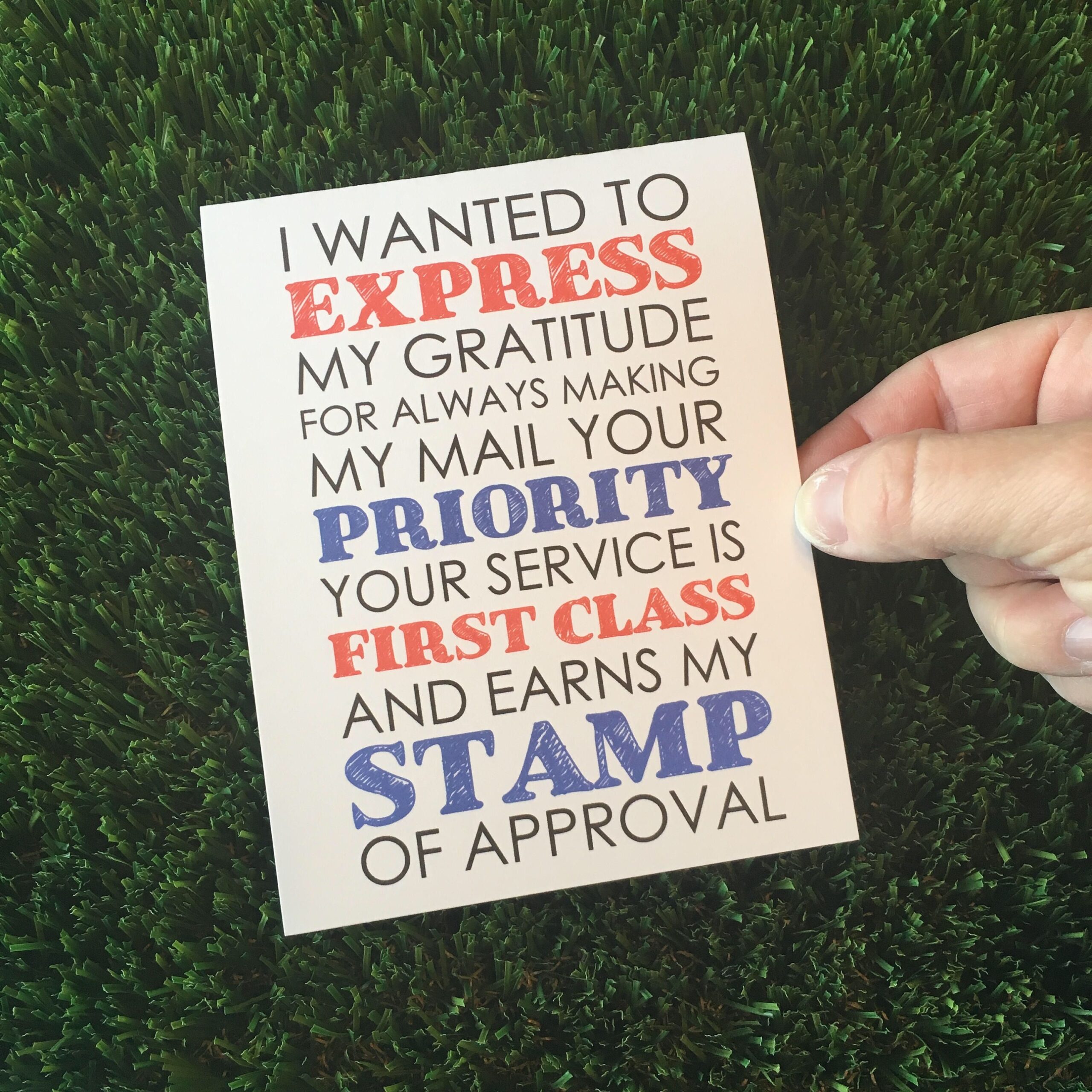 Printable Thank You Mail Carrier
