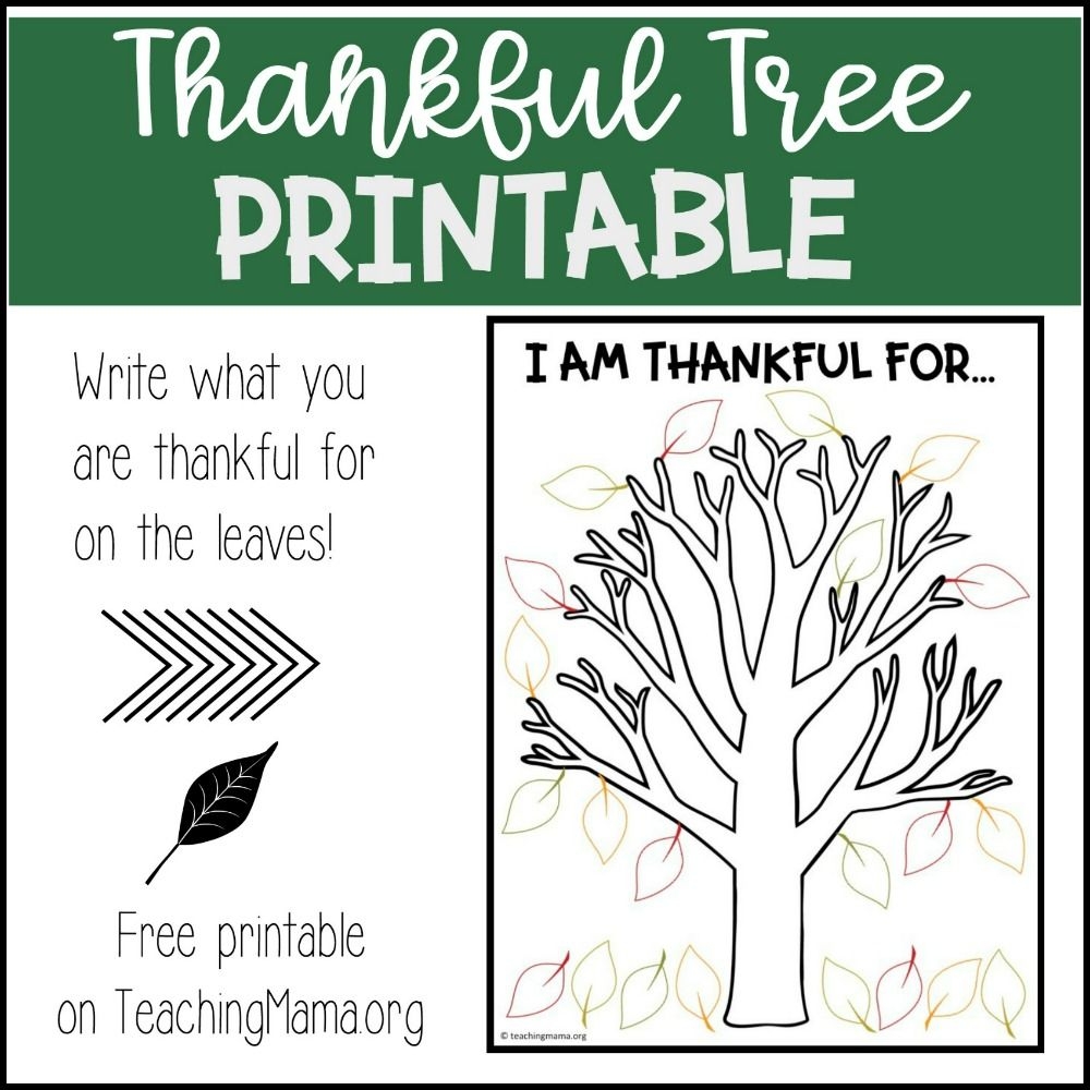 Printable Thankful Tree
