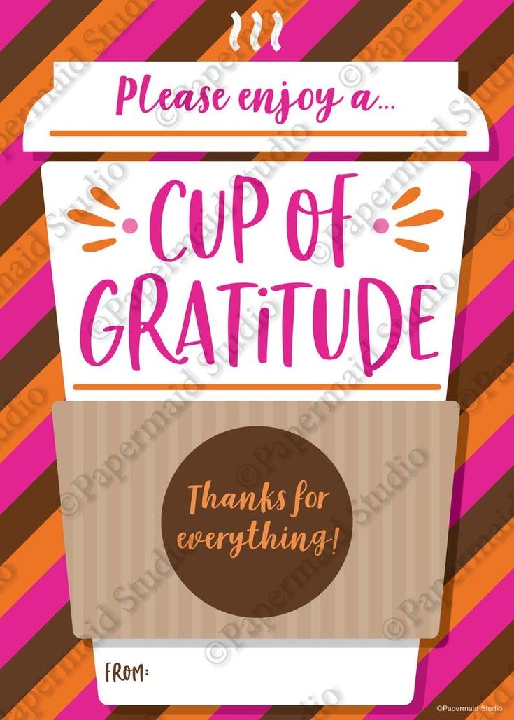 PRINTABLE Thanks A Latte Coffee Gift Card Holder Boss 39 s Etsy 