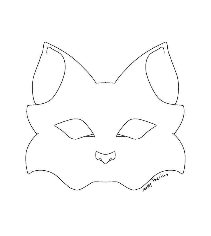 Printable Therian Mask Template Dev onallcylinders
