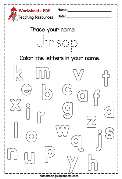 Printable Trace Your Name Worksheet