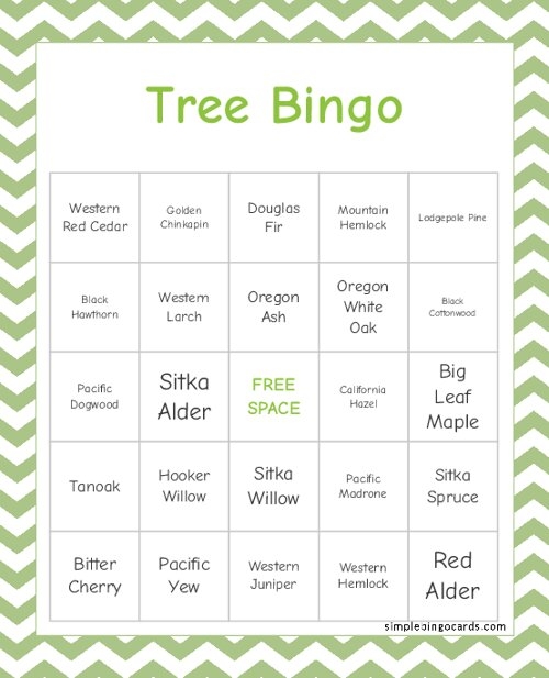 Printable Tree Bingo