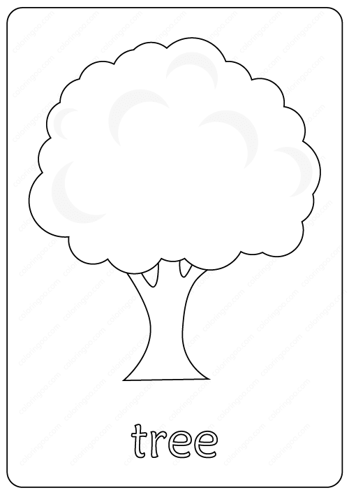 Printable Tree Coloring Page
