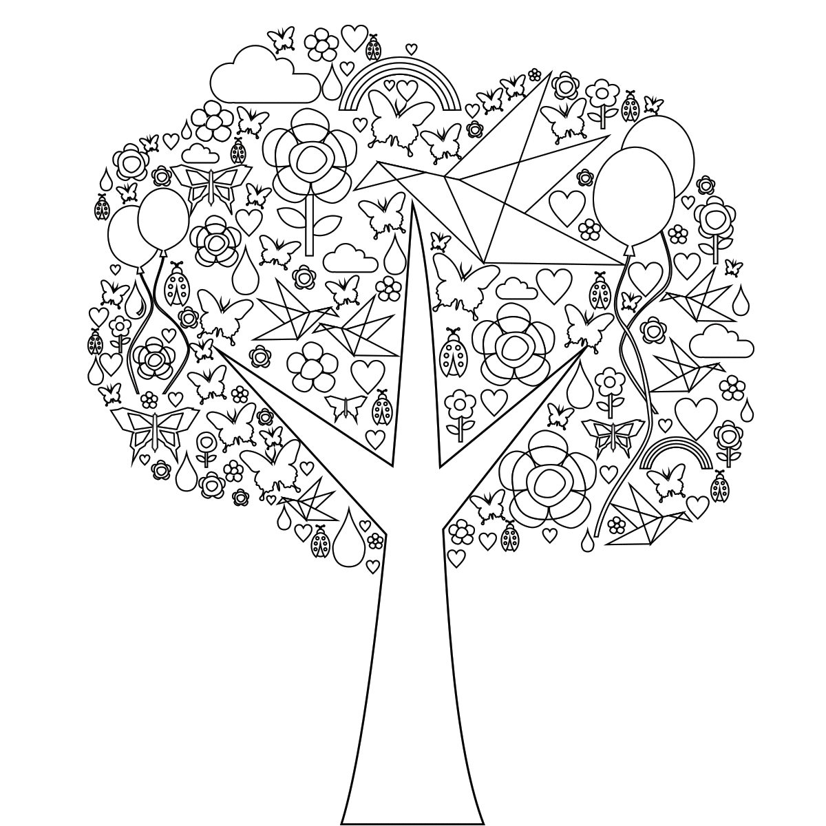 Printable Tree Coloring Pages For Adults Image To U